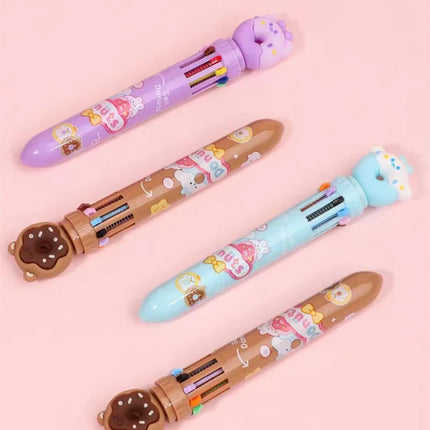 Pen  Donut Animal 8 Colors Ball Pen