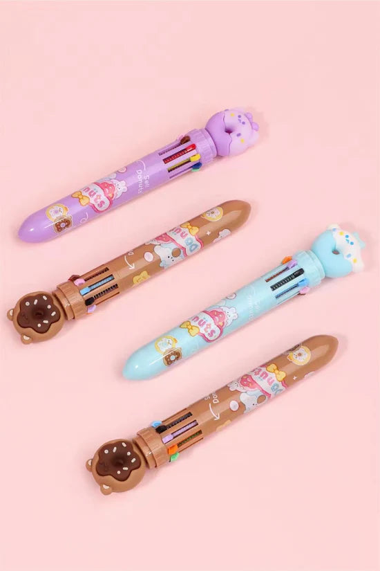 Pen  Donut Animal 8 Colors Ball Pen