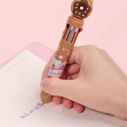 Pen  Donut Animal 8 Colors Ball Pen