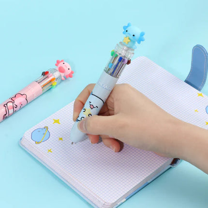 Pen Axolotl 10 Colors Ball Pen
