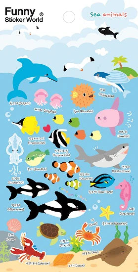 Sticker Sea Animal Puffy