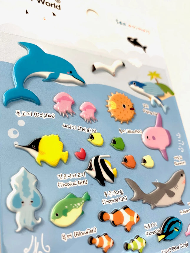Sticker Sea Animal Puffy