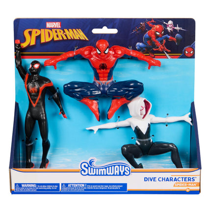 SUPER  Dive Toys 3pk Spiderman Marvel