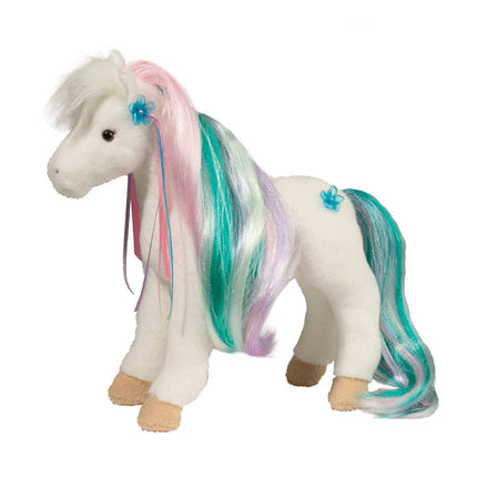 Rainbow Princess White Horse w/ Brush 12" XXX