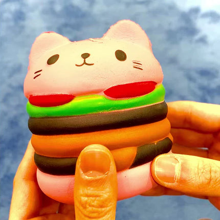 Hamburger Cat Squishy 4" Slowrise