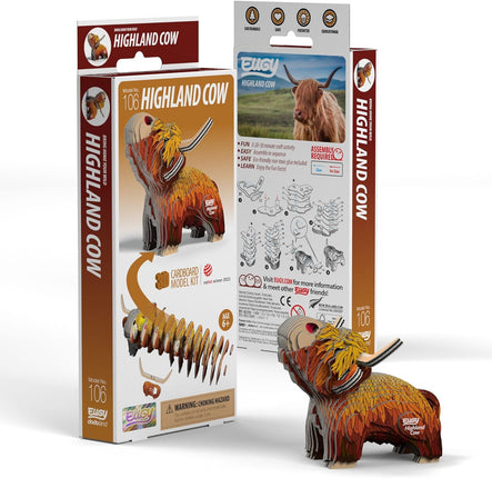 EUGY Highland Cow 3D Puzzle