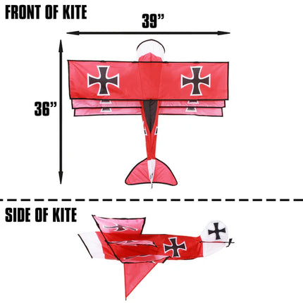 3D Red Baron Kite 39" x 36"