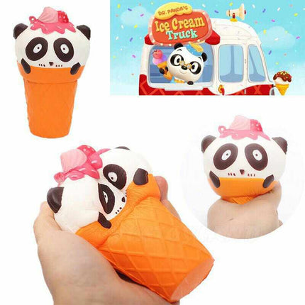 Panda Ice Cream Cone Squishy 4.75" Slowrise