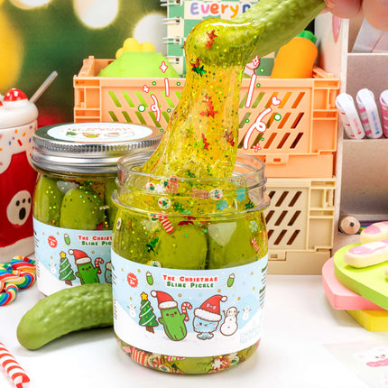 The Christmas Pickle Clear Slime