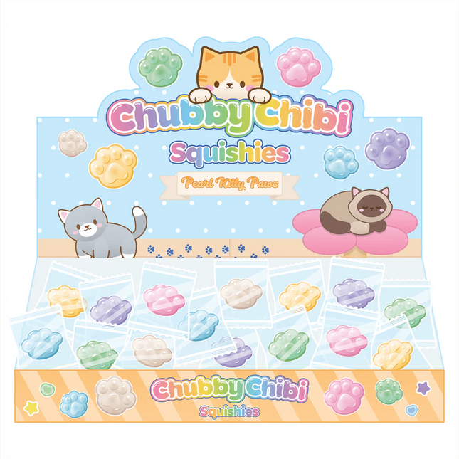 Chubby Chibi Pearl Kitty Paw Sensory Toy