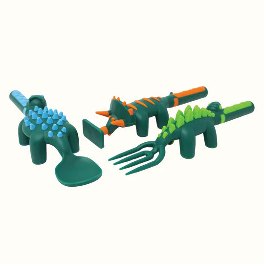 Dinosaur Utensil Clamshell Set w/ 3 Utensils