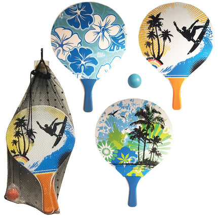 Wooden Paddle Ball Set Ast.