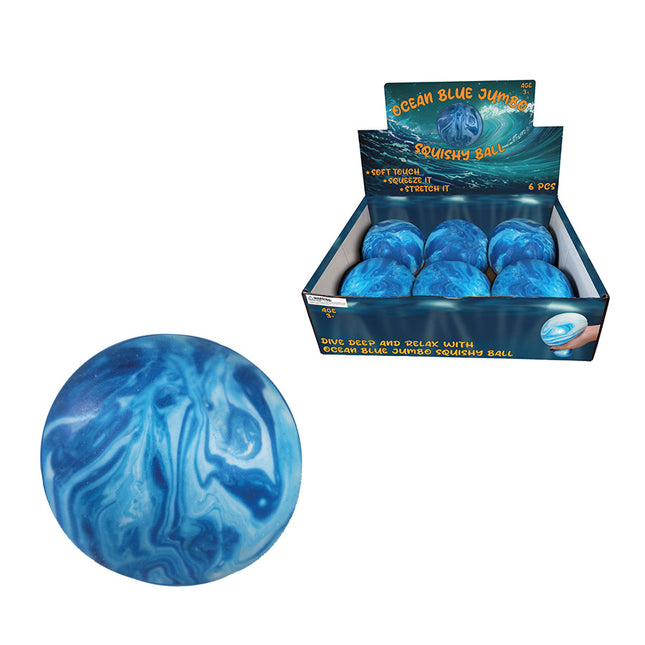 Ocean Blue Jumbo Squishy Ball 4"