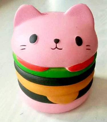 Hamburger Cat Squishy 4" Slowrise