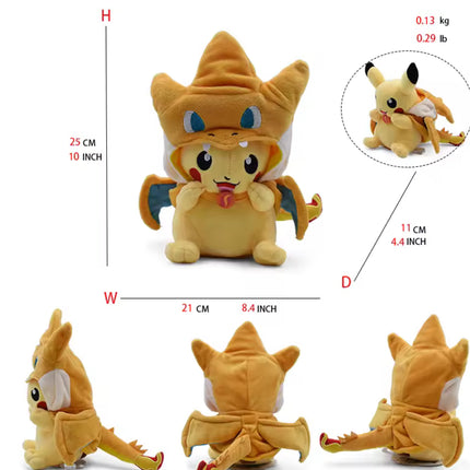 PM Plush Pikachu Cosplay Rayquaza 25cm