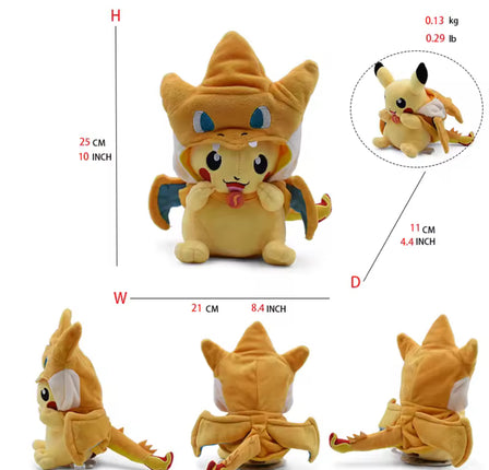 PM Plush Pikachu Cosplay Rayquaza 25cm