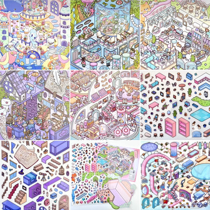 Sticker 3D Diorama Fantasy