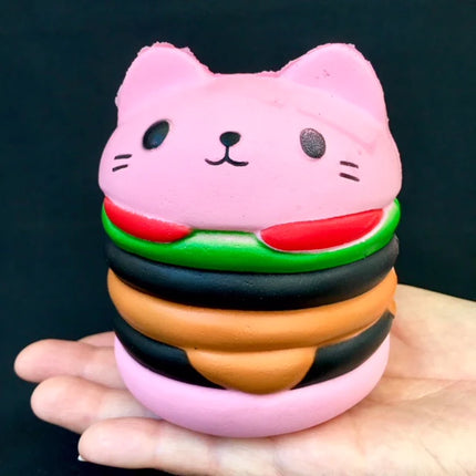 Hamburger Cat Squishy 4" Slowrise