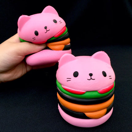 Hamburger Cat Squishy 4" Slowrise