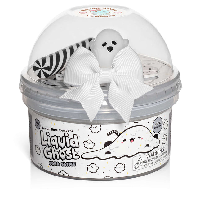 Liquid Ghost Boba Clear Slime