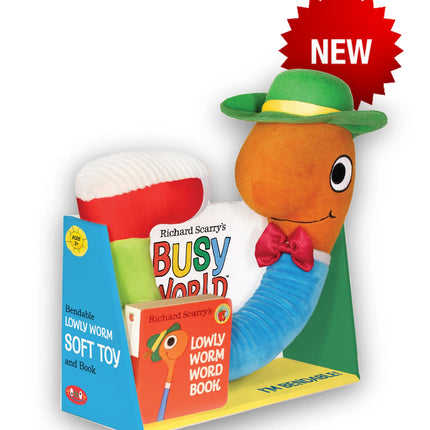 RS  Lowly Worm Bendable Toy w/Book
