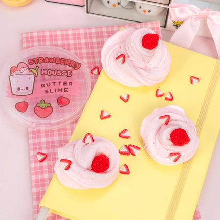 Strawberry Mousse Fluffy Butter Slime