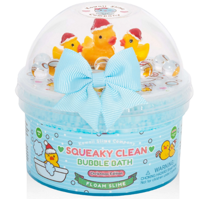 Squeaky Clean Bubble Bath Christmas Floam Slime