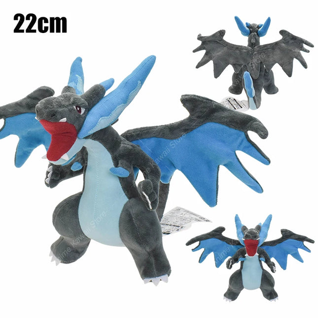 PM Plush Charizard X Mega 22cm