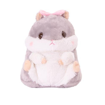 AM Grey Hamster Pink Bow 13.5"